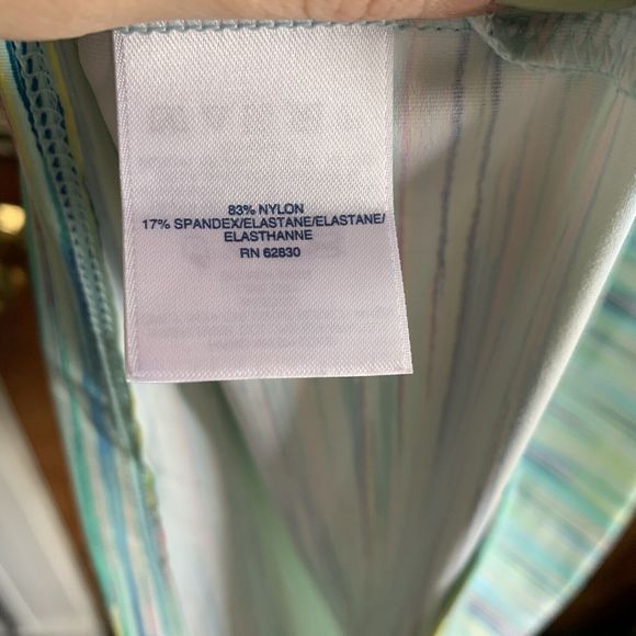 LANDS' END Swim Suit Coverup Swim Dress Womens Small (6-8) Dress Stripes - Picture 11 of 13